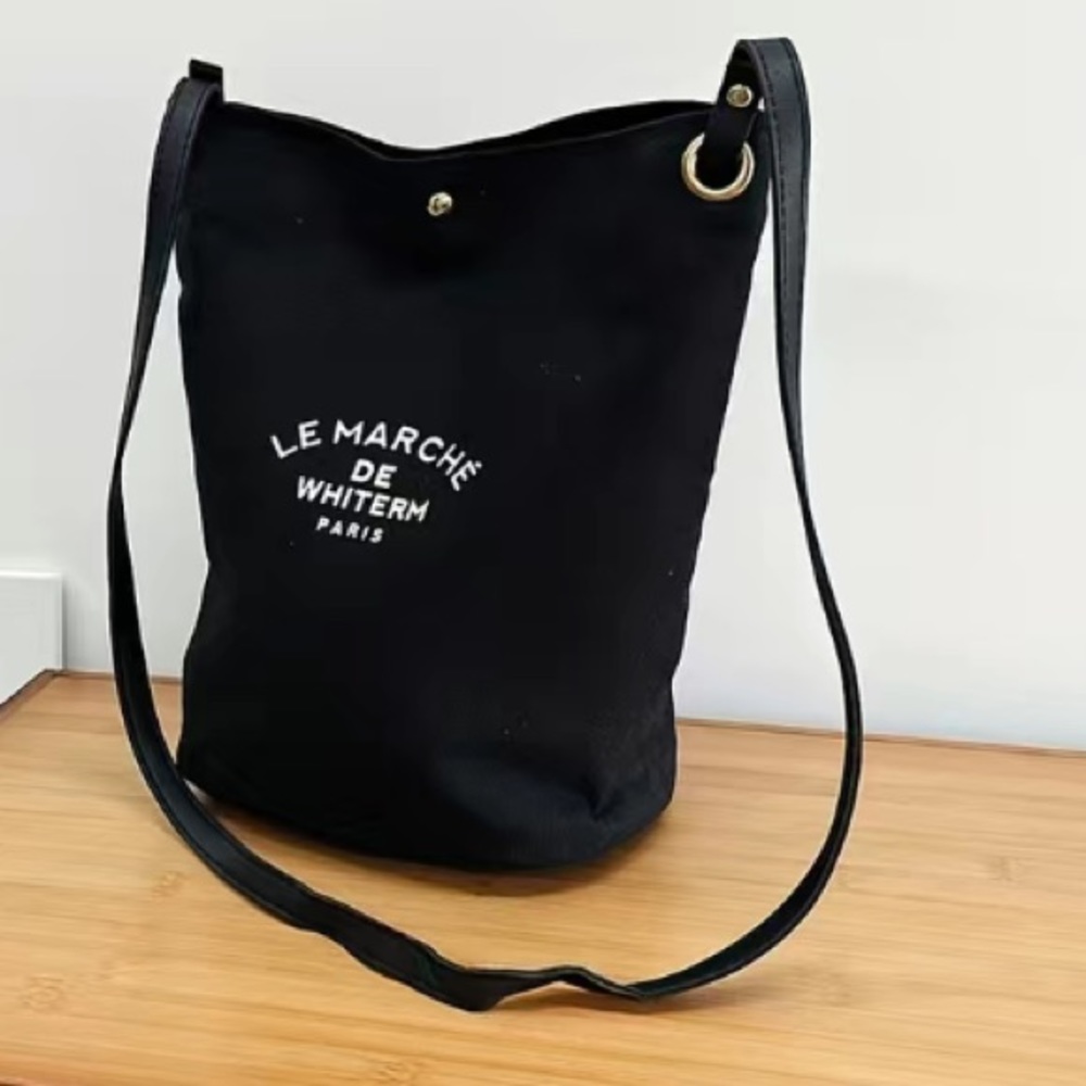 Black canvas tote- BRAND NEW!